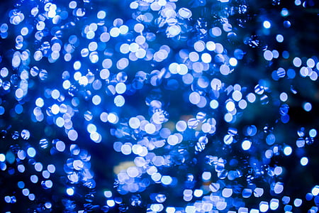 close-up photography of blue string lights thumbnail