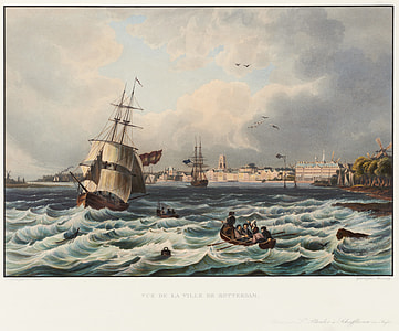 Rough Waters and Boats in Rotterdam, Netherlands thumbnail
