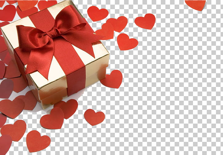 valentines day gift heart christmas love gift gold and red gift