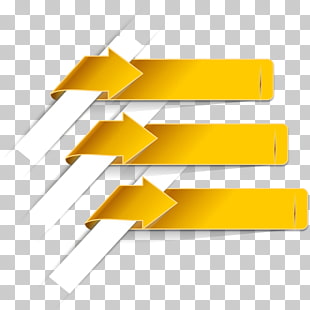 Arrow Euclidean , Yellow arrow label, yellow and white arrows illustration PNG clipart