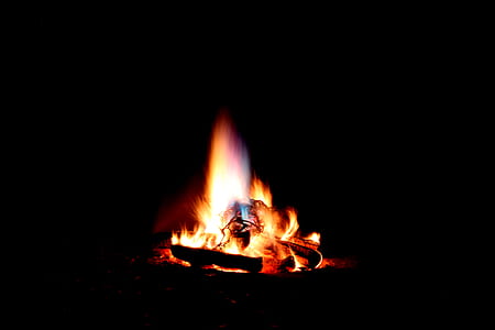 selective focus photography of bonfire thumbnail