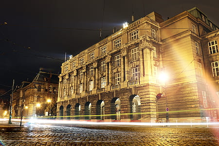 road, traffic, lights, night thumbnail