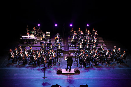 top view of maestra infront of orchestra thumbnail