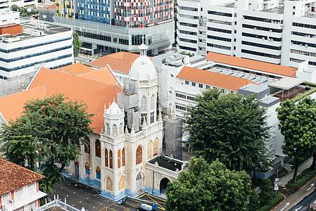 bird's-eye-view photography of white and brown cathedral thumbnail