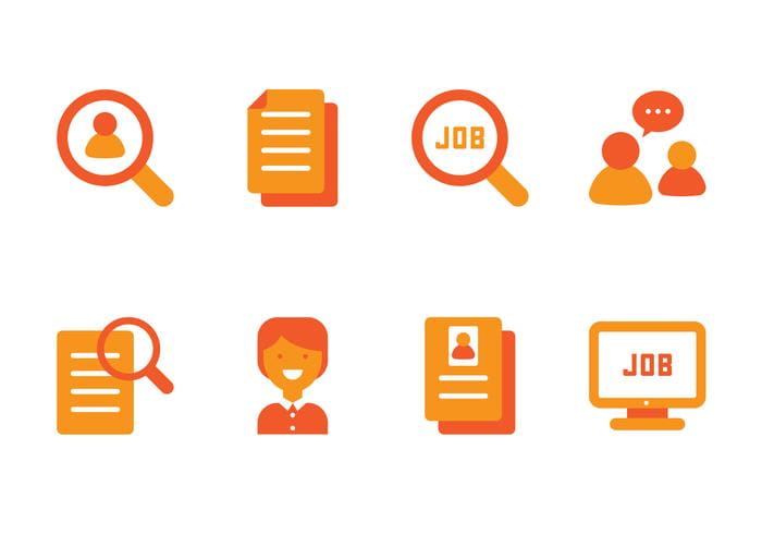 Job Search Flat Icon eps, svg file