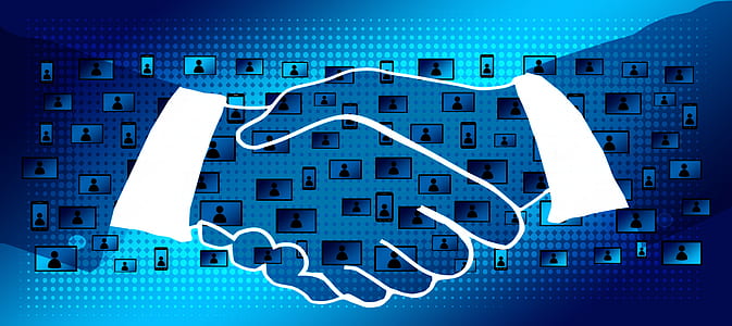 two human hands illustration thumbnail