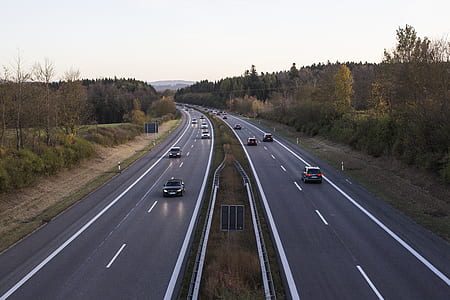 aerial view photography of road with cars thumbnail