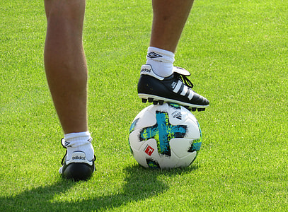socer ball on grass thumbnail