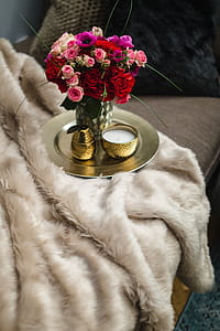 Bouquet of Flowers and candles thumbnail
