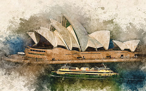 Sydney Opera House, Australia painting thumbnail