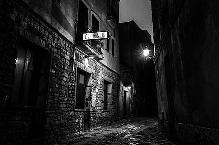 grayscale photo of empty street thumbnail