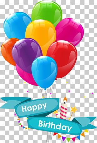 Wedding invitation Happy Birthday to You Greeting card, cartoon Birthday Balloons, Happy Birthday illustration PNG clipart