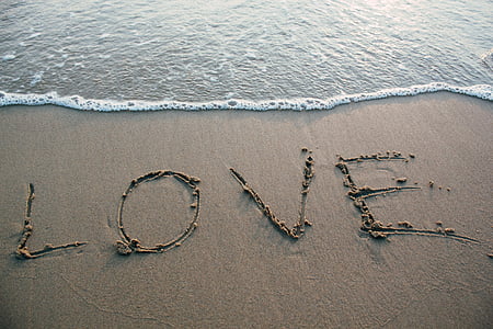 love text written on shore thumbnail