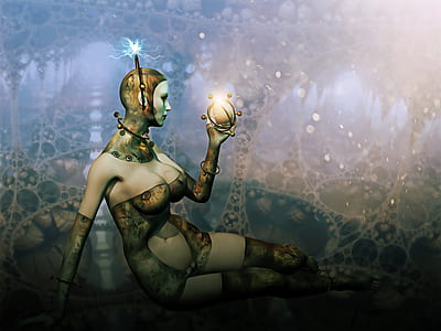 woman holding ball character thumbnail