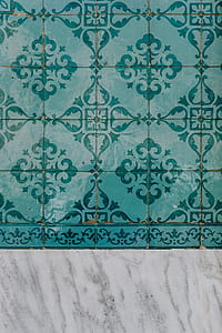 Portuguese Azulejos, typical glazed ceramic tiles, Lisbon, Portugal thumbnail