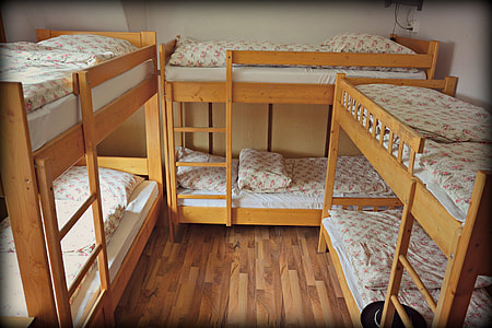 three bunk beds placed inside room thumbnail