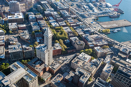 aerial photography of city thumbnail