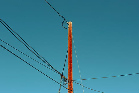brown wooden electric post thumbnail