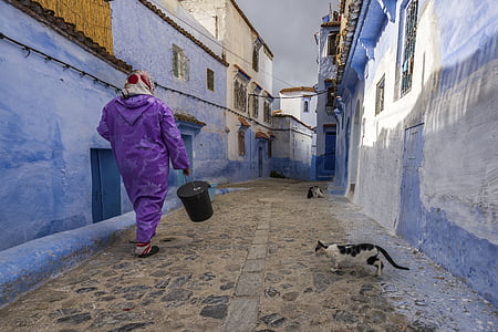 person carrying bucket on village hallway thumbnail