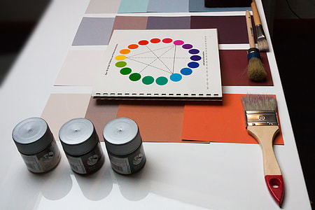 three paint brushes with bottles thumbnail