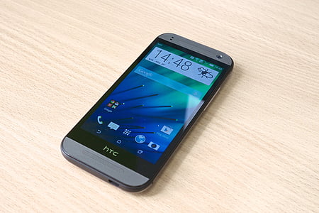 gray HTC One M7 mini 2 smartphone thumbnail
