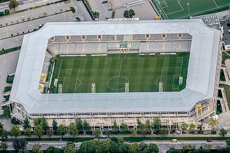 bird's-eye view of soccer stadium thumbnail