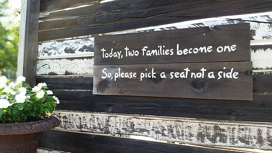 Today, two families become one So, please pick a seat not a side thumbnail