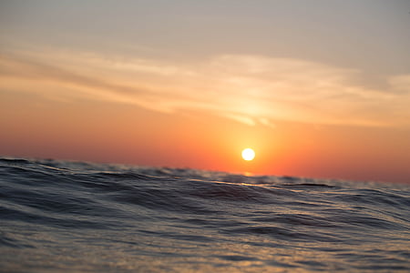 ocean waves under sunset thumbnail