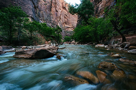 landscape, nature, water, rocks thumbnail