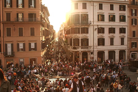 People Gathering during Sunset thumbnail