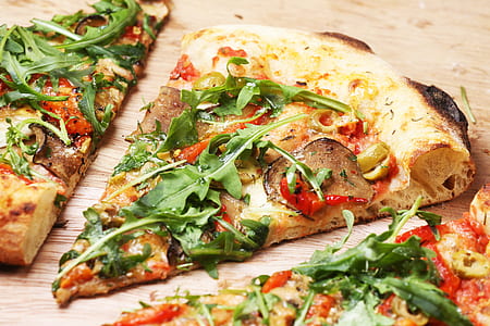 garnished pizza slices thumbnail