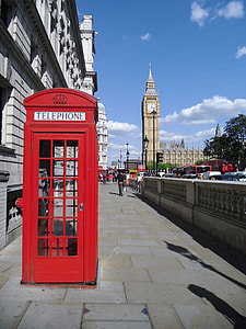 photography of red Telephone booth ; big ben thumbnail