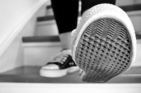 Grayscale Photo of Shoe Sole thumbnail