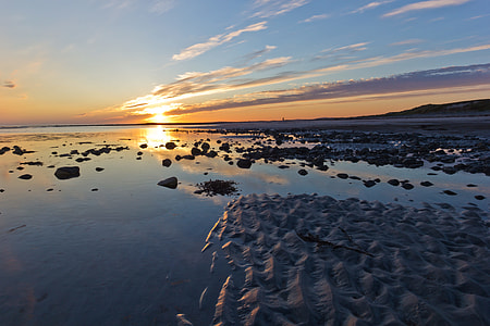 sunset over body of water thumbnail