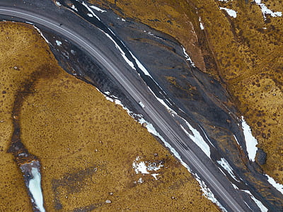 bird;s eye photography of highway thumbnail