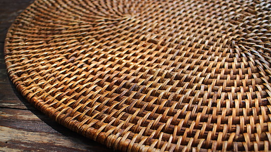 brown wicker table mat thumbnail