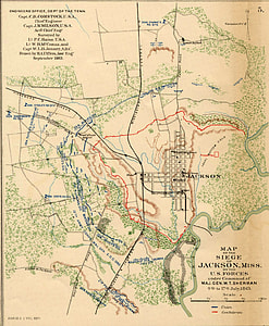 September 1863 map of the Siege of Jackson, Mississippi thumbnail