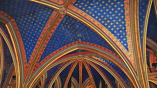 Blue and Gold Ceiling Panel thumbnail