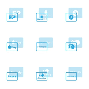 Payment Methods svg vector icon sets