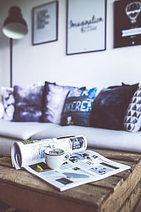 Reading with cup of coffee thumbnail