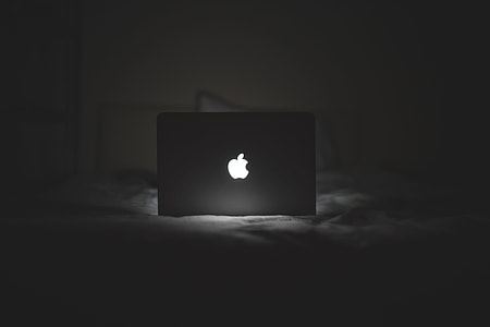 B&W MacBook Glowing Apple Logo thumbnail