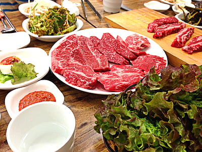 raw meat on white plate thumbnail