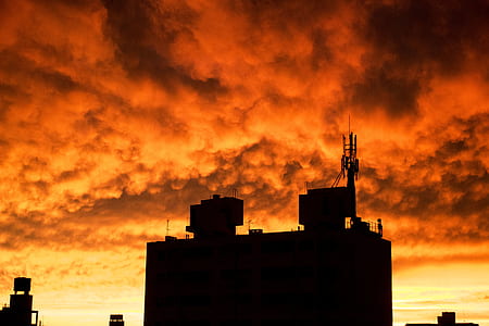 silhouette of buildings during golden hour thumbnail