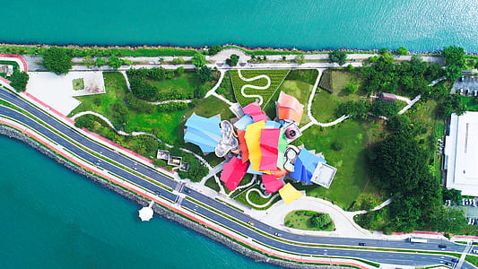 aerial photography of island and body of water thumbnail