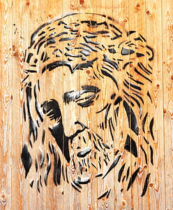 Jesus Christ wood art thumbnail