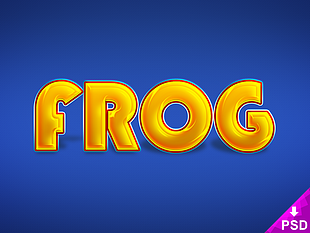 Frog Text Style psd file