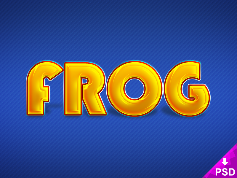 Frog Text Style psd file