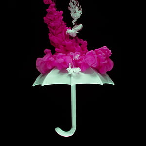 white umbrella with pink smoke thumbnail