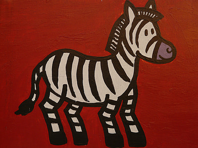 black and white zebra painting thumbnail