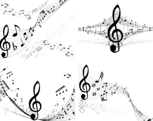 Abstract Music Notes Vector Material 03 Svg File Free Graphics Uihere